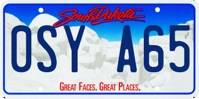 SD license plate 0SYA65