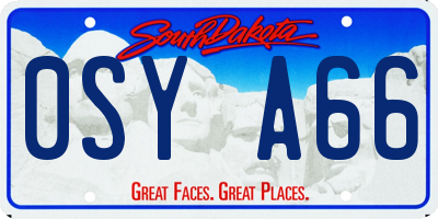 SD license plate 0SYA66