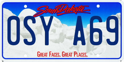 SD license plate 0SYA69