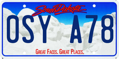 SD license plate 0SYA78