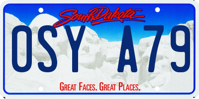 SD license plate 0SYA79