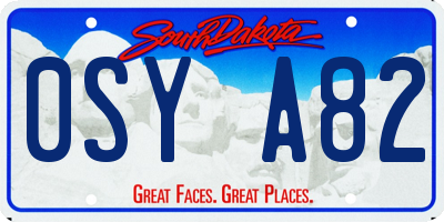 SD license plate 0SYA82