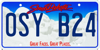 SD license plate 0SYB24