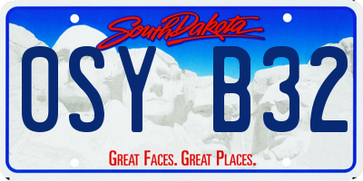 SD license plate 0SYB32