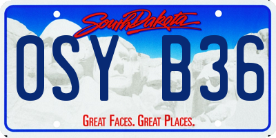 SD license plate 0SYB36