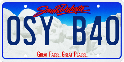 SD license plate 0SYB40