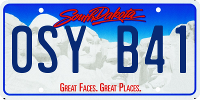 SD license plate 0SYB41