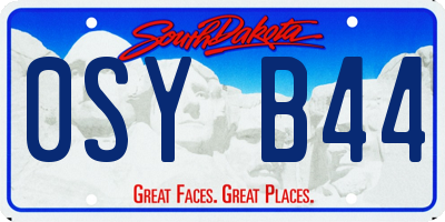SD license plate 0SYB44