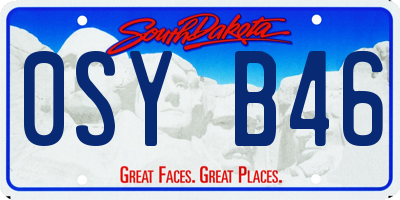 SD license plate 0SYB46