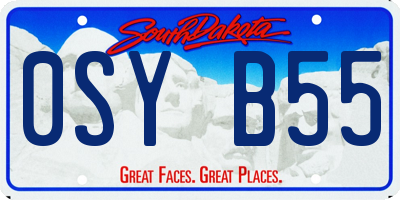 SD license plate 0SYB55