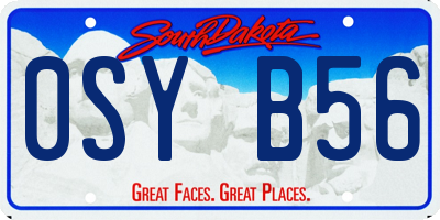 SD license plate 0SYB56