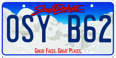 SD license plate 0SYB62