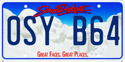 SD license plate 0SYB64