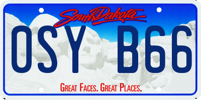 SD license plate 0SYB66