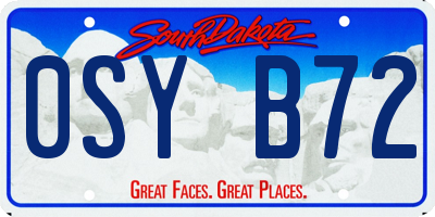 SD license plate 0SYB72