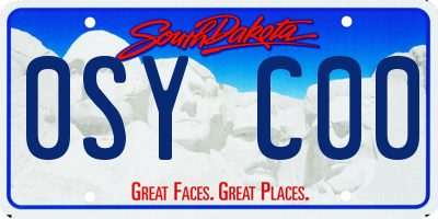 SD license plate 0SYC00