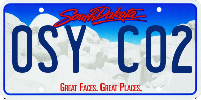 SD license plate 0SYC02