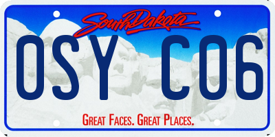 SD license plate 0SYC06