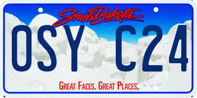 SD license plate 0SYC24
