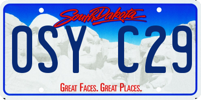 SD license plate 0SYC29