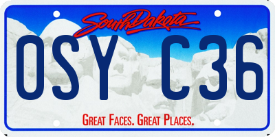 SD license plate 0SYC36