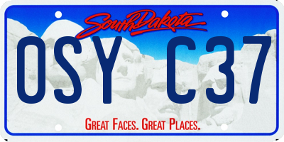 SD license plate 0SYC37