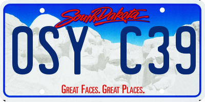 SD license plate 0SYC39