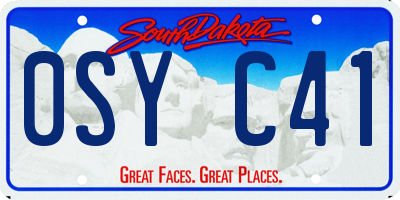 SD license plate 0SYC41