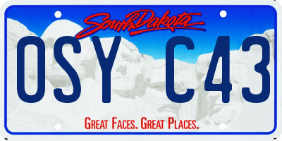 SD license plate 0SYC43