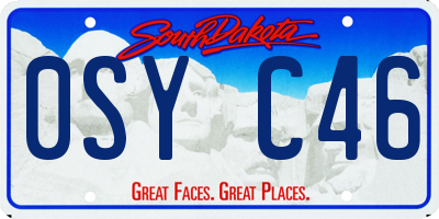 SD license plate 0SYC46