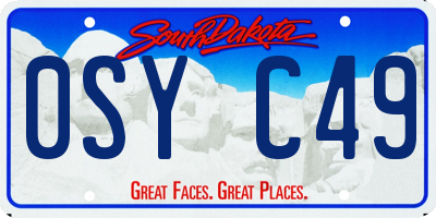 SD license plate 0SYC49