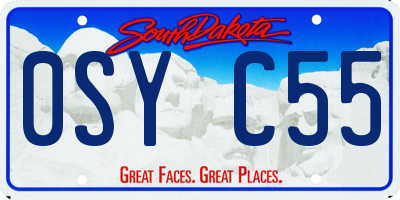 SD license plate 0SYC55