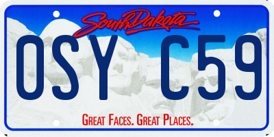 SD license plate 0SYC59