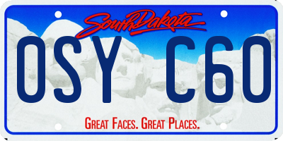 SD license plate 0SYC60