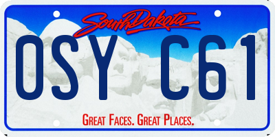 SD license plate 0SYC61