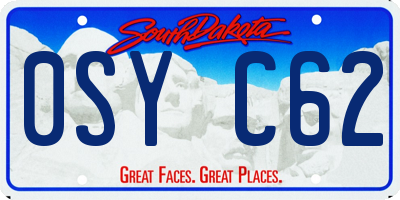 SD license plate 0SYC62