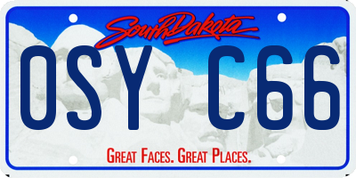 SD license plate 0SYC66