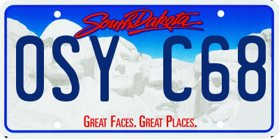 SD license plate 0SYC68