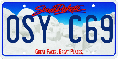 SD license plate 0SYC69