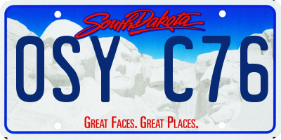 SD license plate 0SYC76