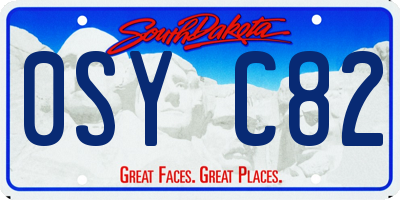 SD license plate 0SYC82