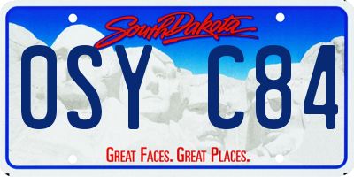 SD license plate 0SYC84