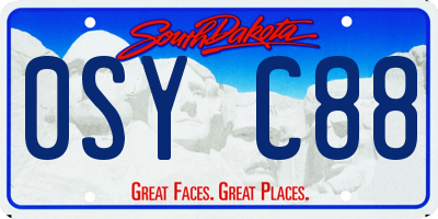 SD license plate 0SYC88