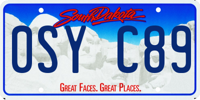 SD license plate 0SYC89