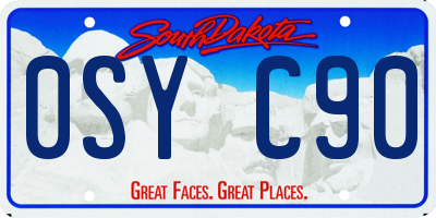 SD license plate 0SYC90