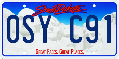 SD license plate 0SYC91