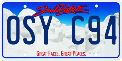 SD license plate 0SYC94
