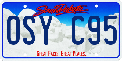 SD license plate 0SYC95