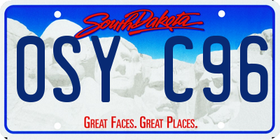 SD license plate 0SYC96