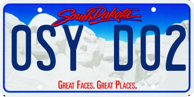 SD license plate 0SYD02